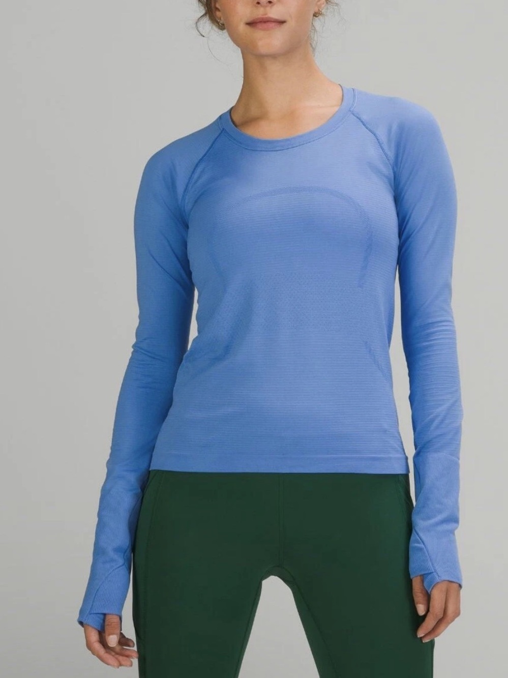 NWT lululemon Swiftly Tech Long-Sleeve Shirt 2.0 Race, Prep Blue, Size 6